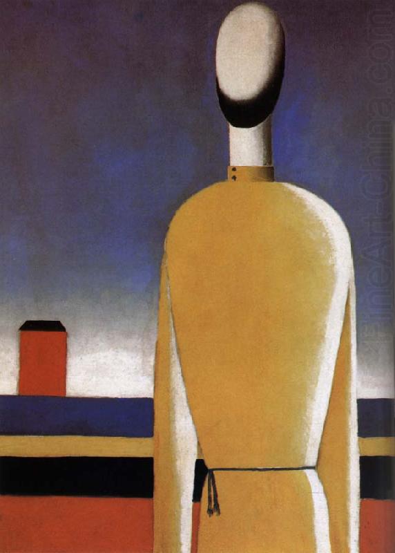 Kasimir Malevich The Half-length wear a yellow shirt china oil painting image